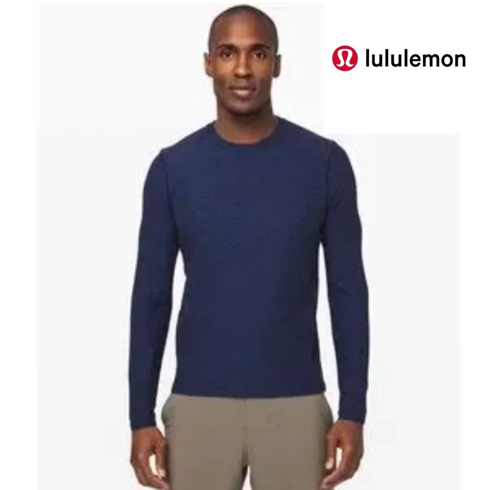 Lululemon Waffle Long Sleeve Shirt in Navy